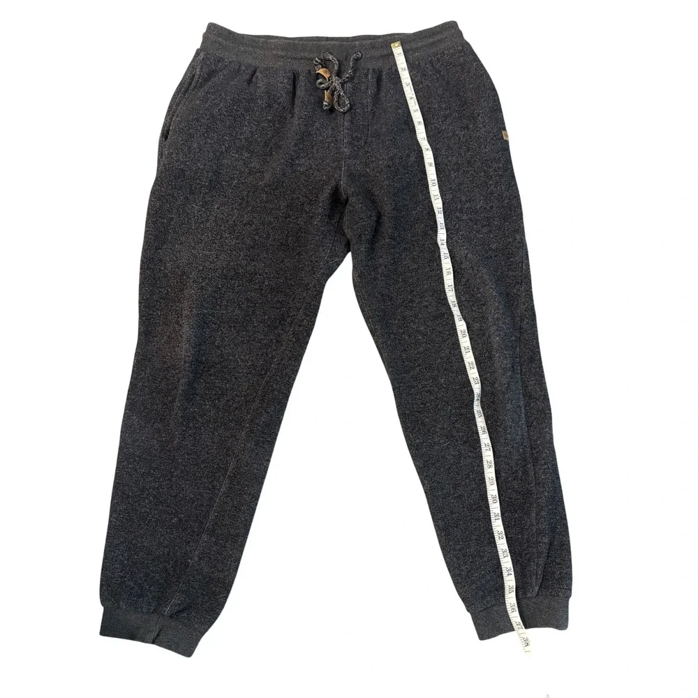 Tentree Mens XL Joggers Charcoal Grey Heather Sweatpants Cork Trim Drawstring